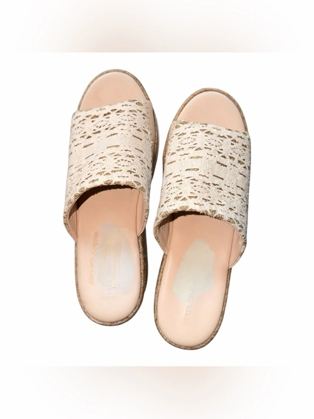 NEW Free People Santorini Platform Slide Sandal (Women) 10M, PLASTER READ